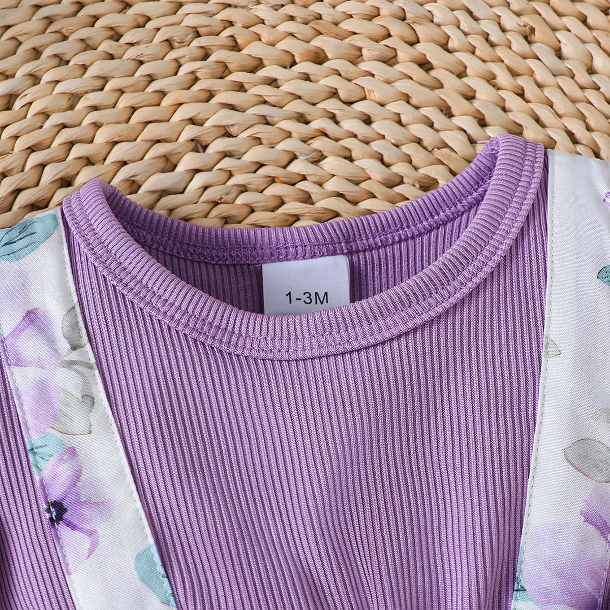 Baby girl 2-Piece Purple printed Bow Jumpsuit+Headband 0-18 Months Baby girl Summer Fashion Jumpsuit  Baby crawling suit