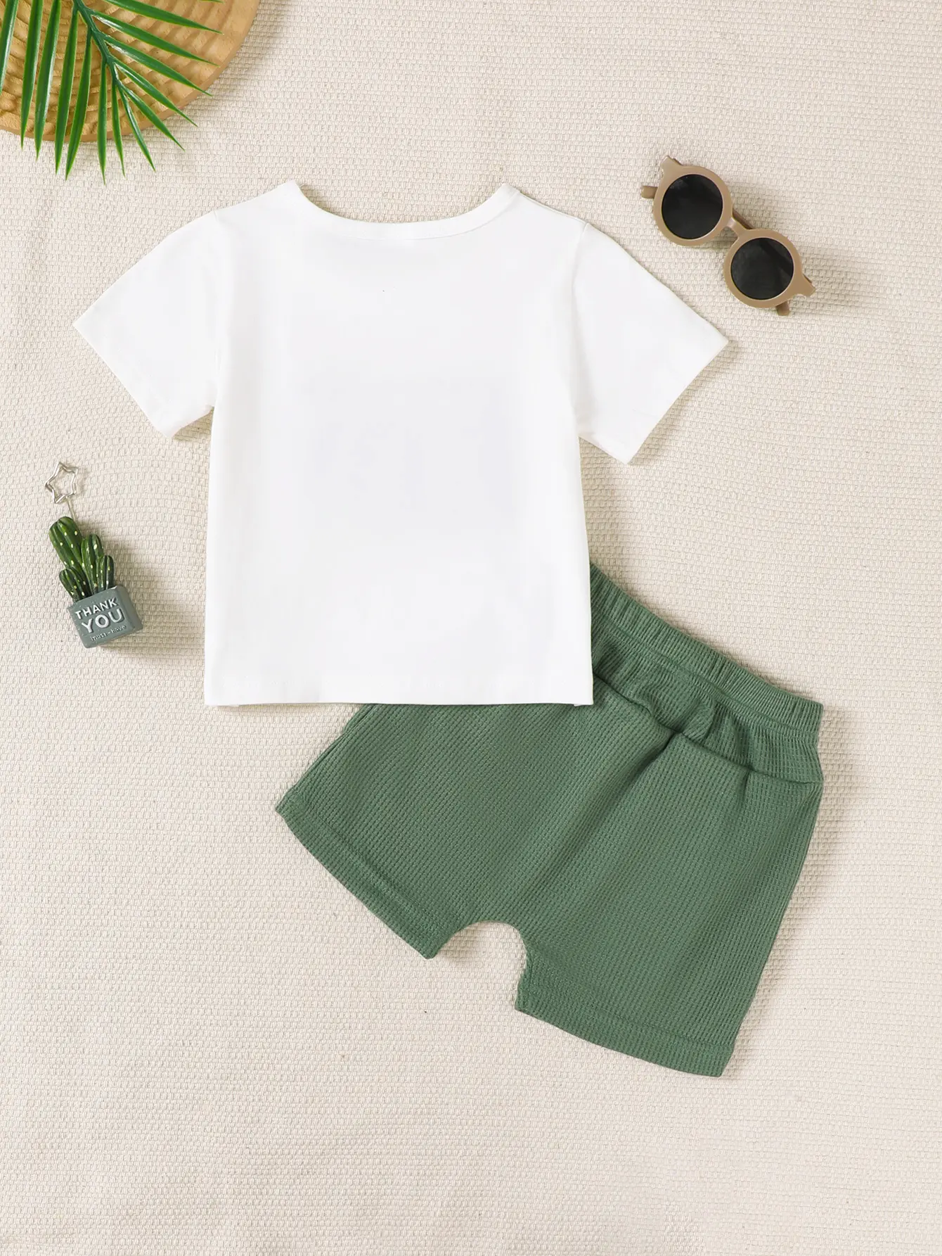 Summer boys' Casual Suit Knitted Letter short sleeved Pants Two-piece Set suitable for 0-3 Year old Boys' sports Suit