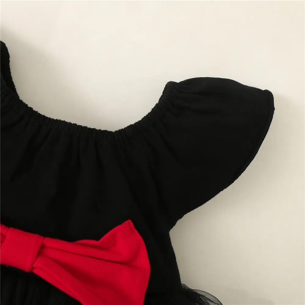 0-18 Months Female Baby Summer Bodysuit Bow and Thin Gauze Fashion Dress+Bow suitable for baby's full Moon shooting Clothing