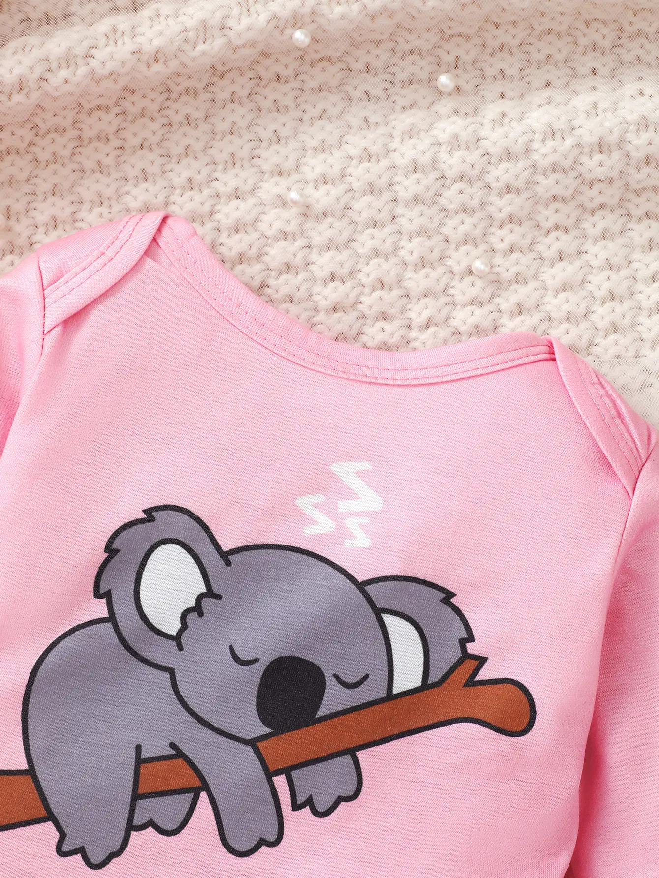 0-18 Months Newborn Baby Cute Koala Jumpsuit+Pants+Hat Three Piece Set Baby girl Spring and autumn set Baby Clothing