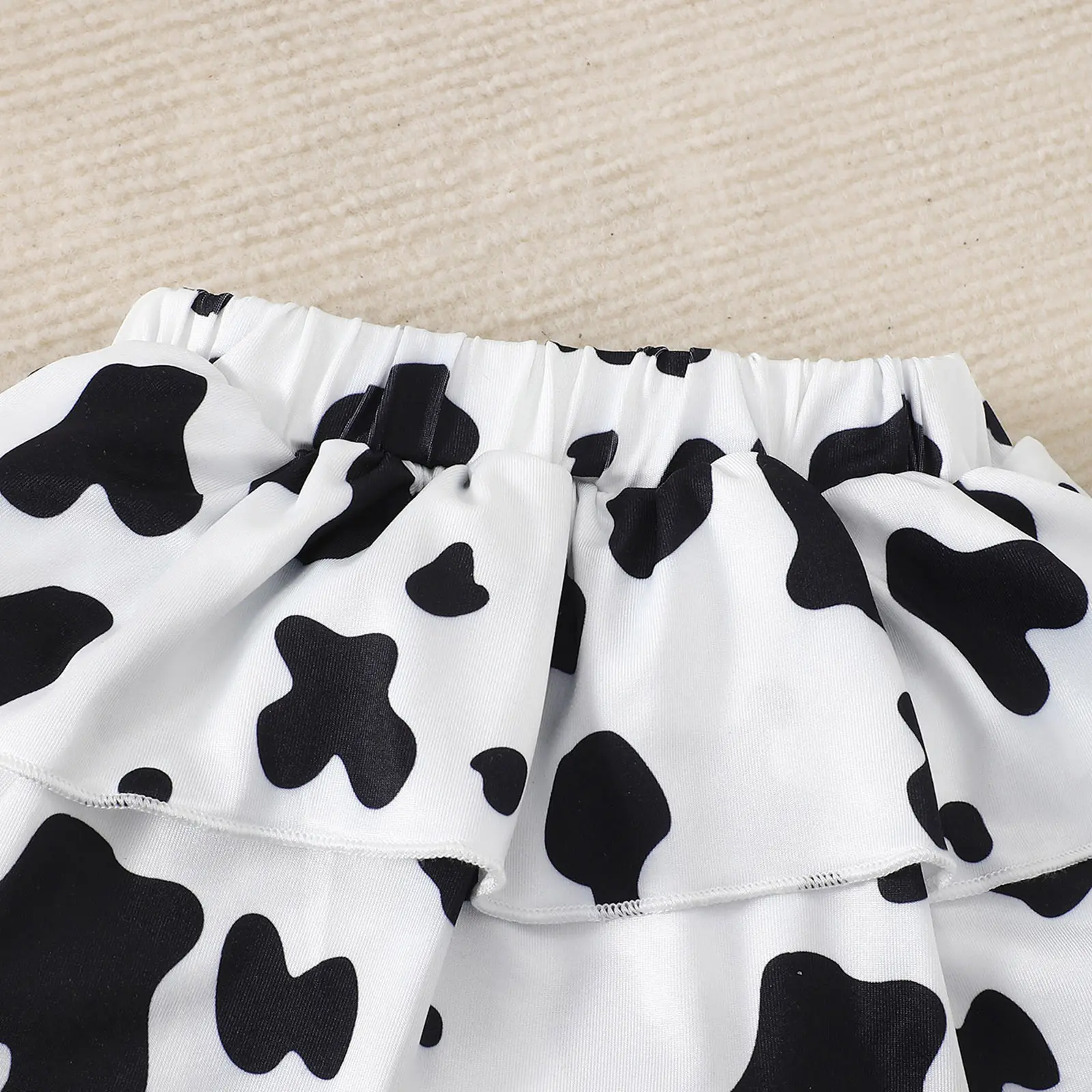 0-18 Months Newborn Baby girl 3Pcs/Set Cartoon Cute Little Cow Short sleeved+Skirt+Headband Set Baby girl Summer clothing