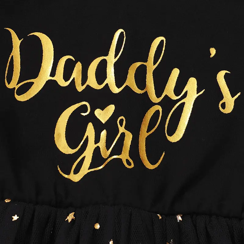 0-24 Months Baby Girl Princess Dress Letter Printed Tulle Star Fashion Dress Baby Girl Spring and Autumn Party Dress