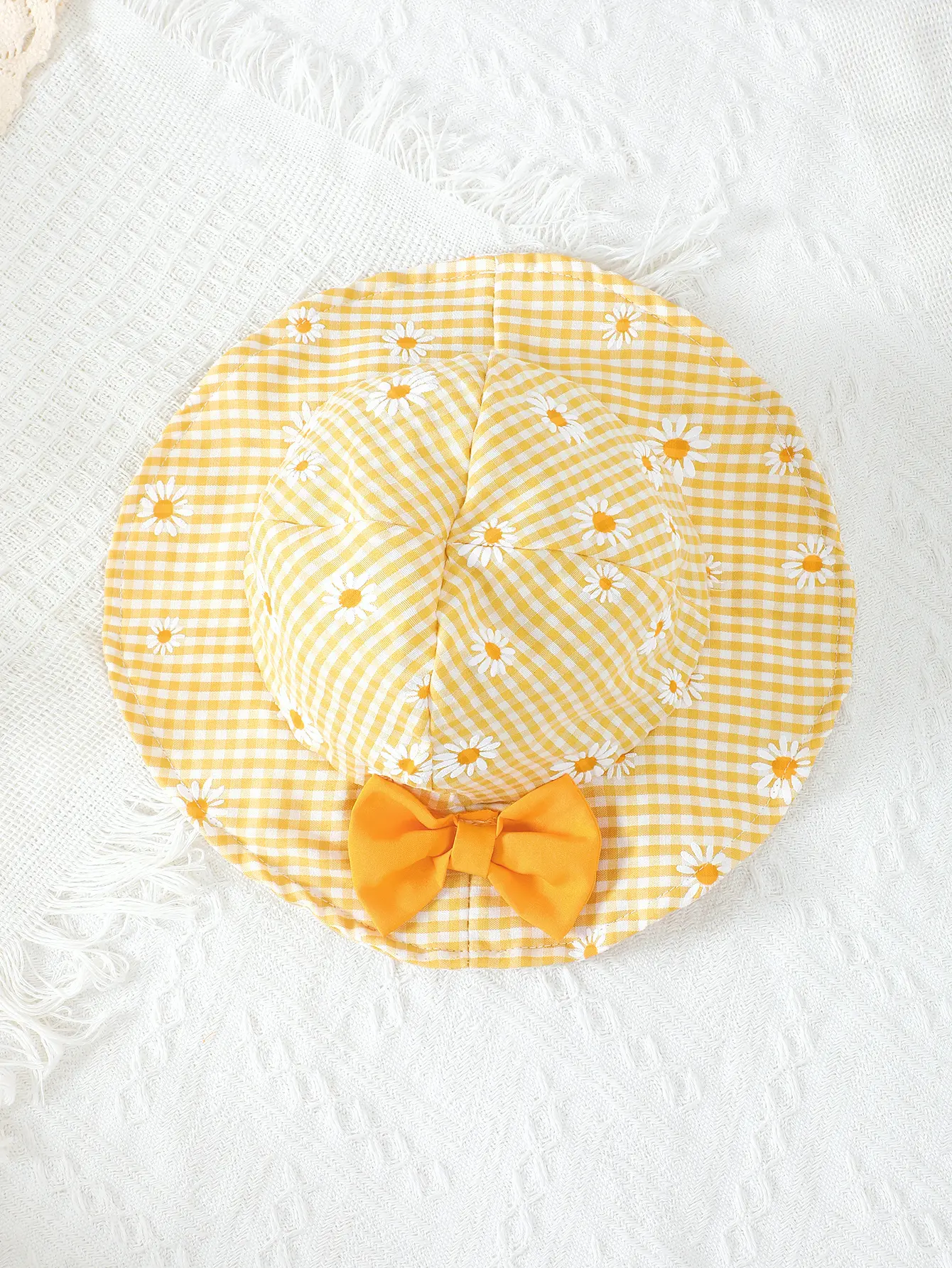 Baby girl Summer Dress Daisy Plaid Chiffon Sweet style Dress+Hat 2Pcs  for Cute Baby Girls aged 0-3 Years Vacation Casual Dress