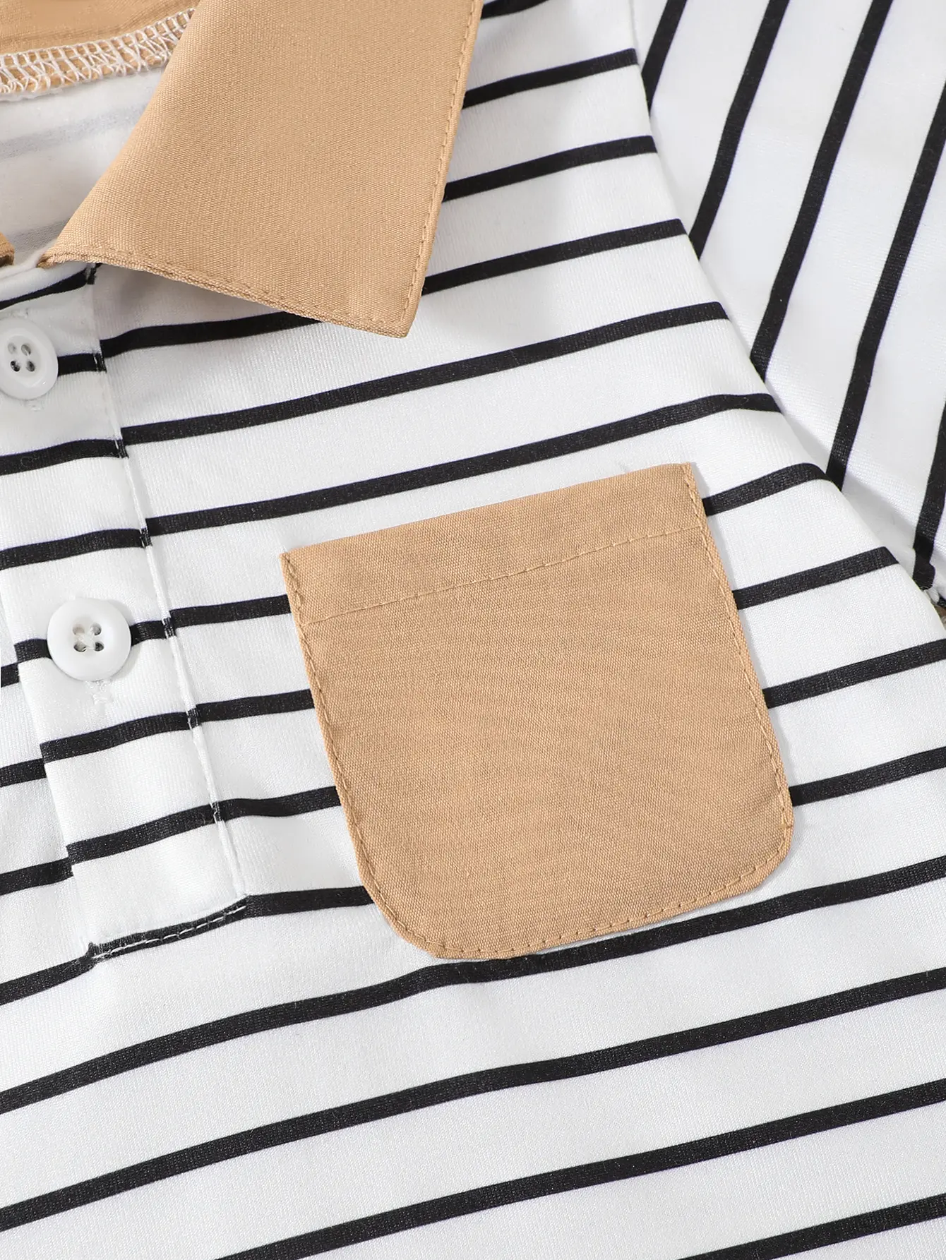2025 Baby Boys Summer Set with Collar Striped Short Sleeves and Shorts Two Piece Set Suitable for 0-3 Year Toddlers Baby Boys