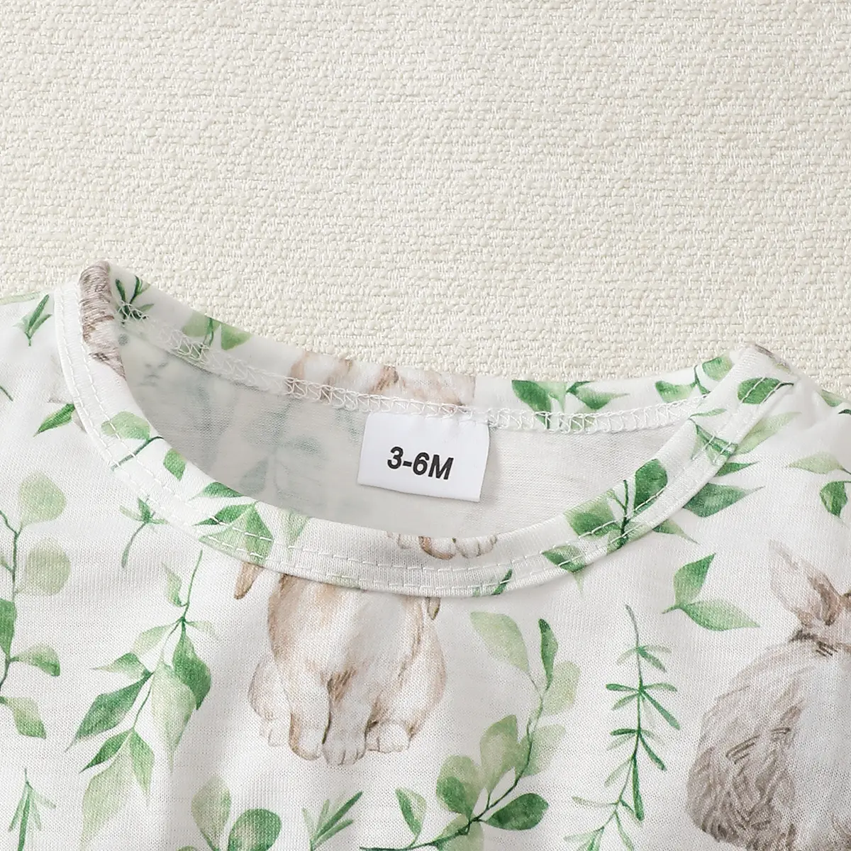 0-2 Year Cute Baby Girl Dress Bunny Plant Print Bow Short sleeved Dress Toddler Baby girl Summer Dress