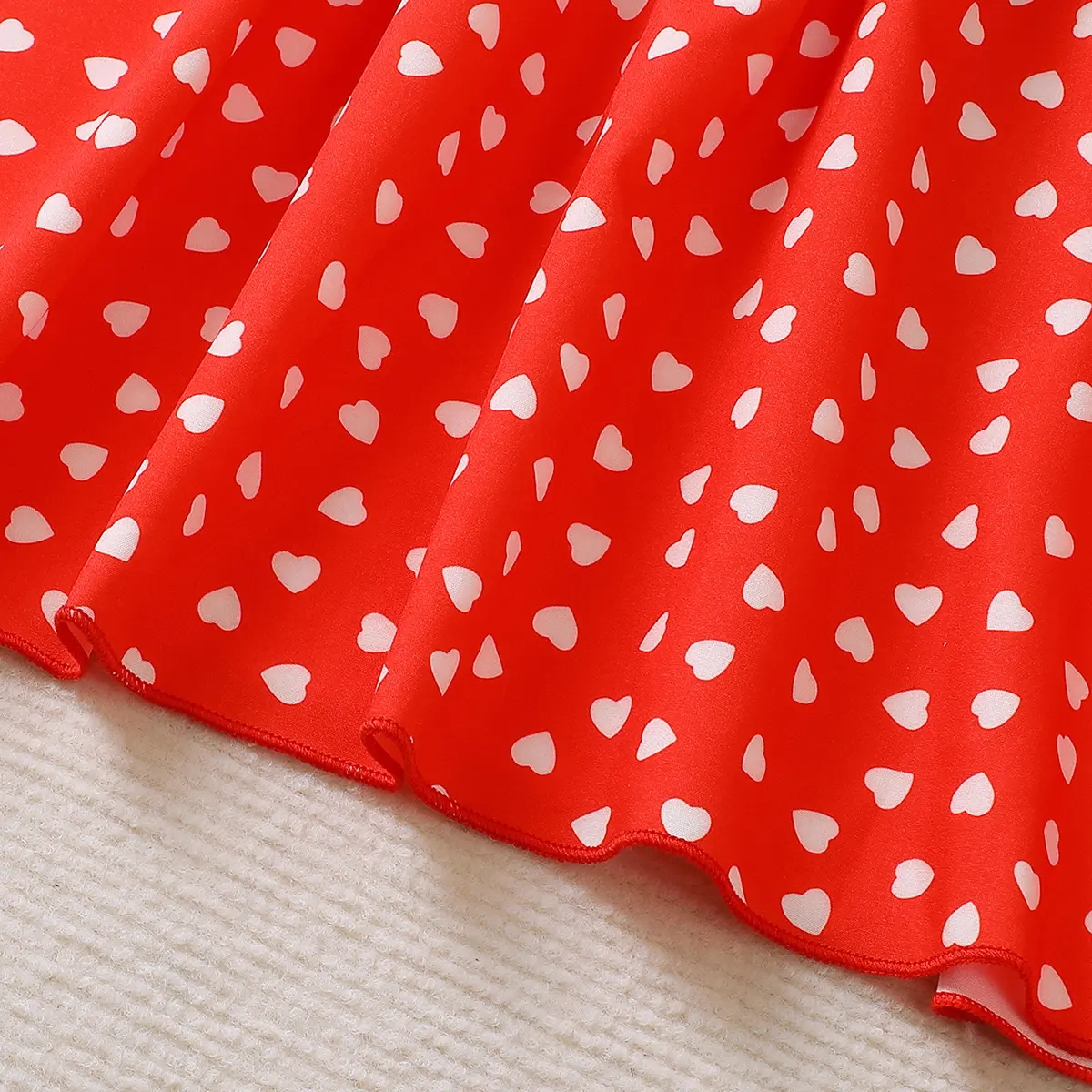 4-7 Year old Girls dress with Ruffled Heart Print and Red suspender dress, Summer Beach Dress sea connection for little girls