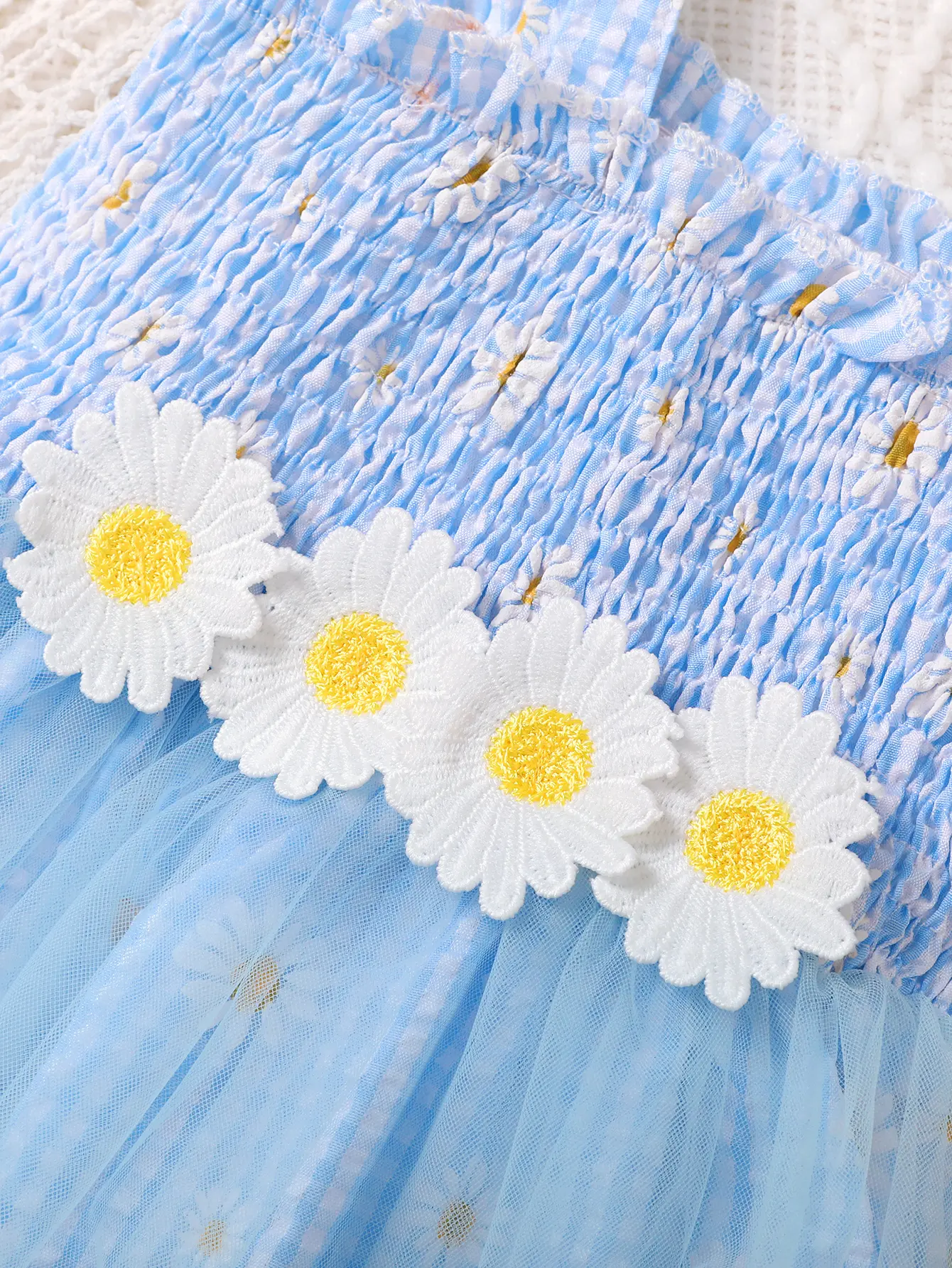 2Pcs Cute Baby Girl Summer Dress Blue Checkered Beautiful Printed Dress Hat Set for Fashion Dress for 0-3 Year small Girls