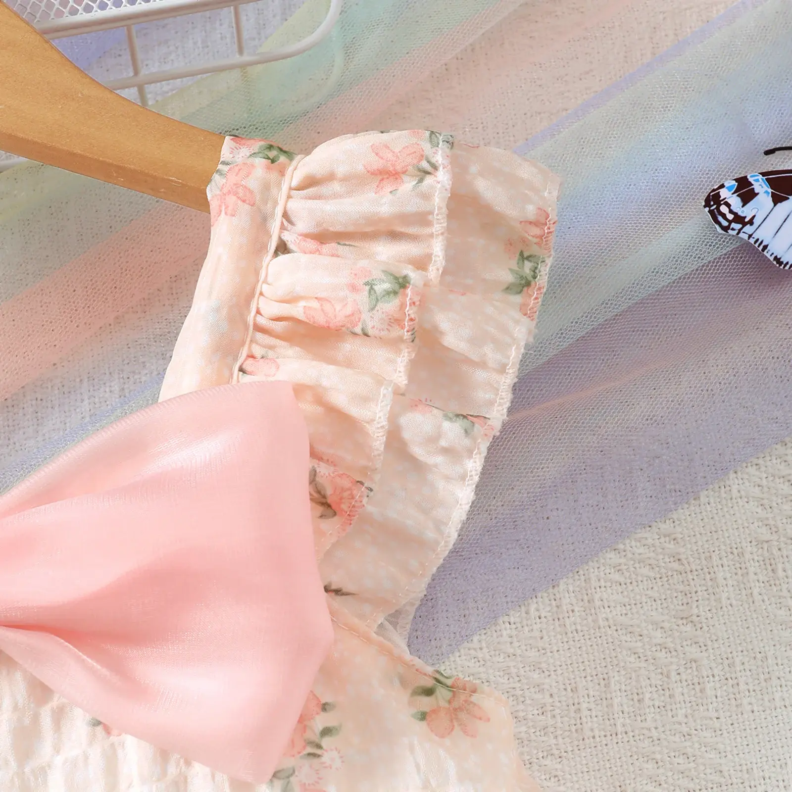 Children Girl Summer Dresses Small Floral Bow Princess Dresses Birthday Party Dresses for Girls aged 1-6 Years Costume for girls