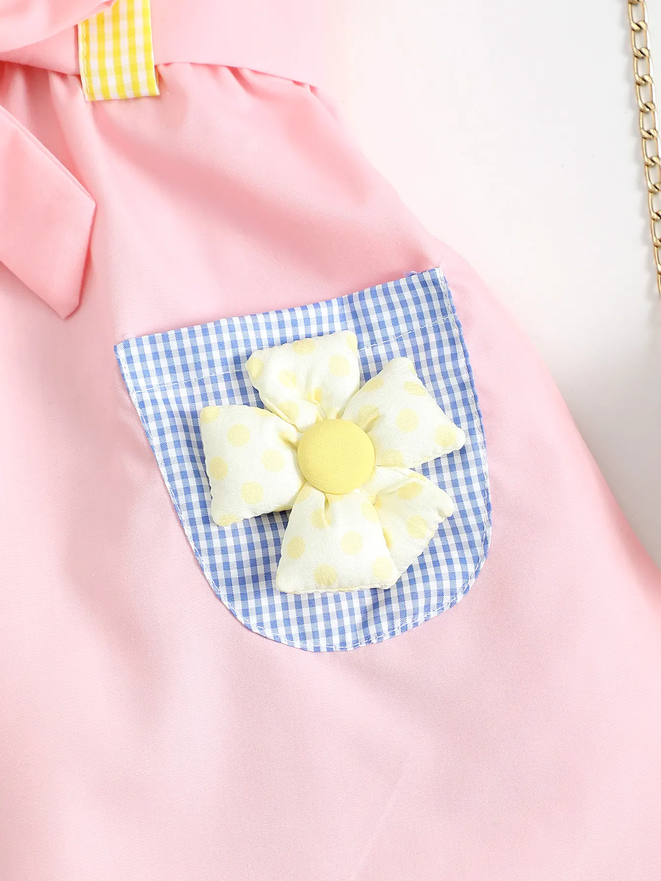 4-7 Year old Cute Girls  Dress Suspender Decal Small Pocket Fashion Dress Children Girls  Summer Casual Dress