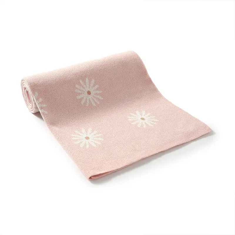 Newborn Baby Blanket Cotton Knit Infant Kids Boys Girls Floral Stroller Bedding Sleeping Quilts Covers 90*70cm Throwing Blankets