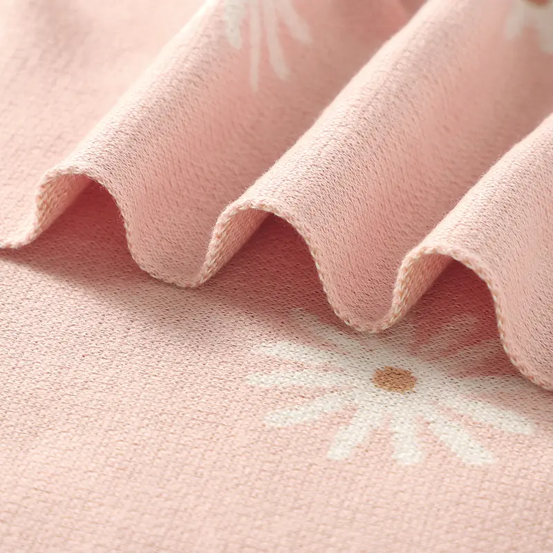 Newborn Baby Blanket Cotton Knit Infant Kids Boys Girls Floral Stroller Bedding Sleeping Quilts Covers 90*70cm Throwing Blankets