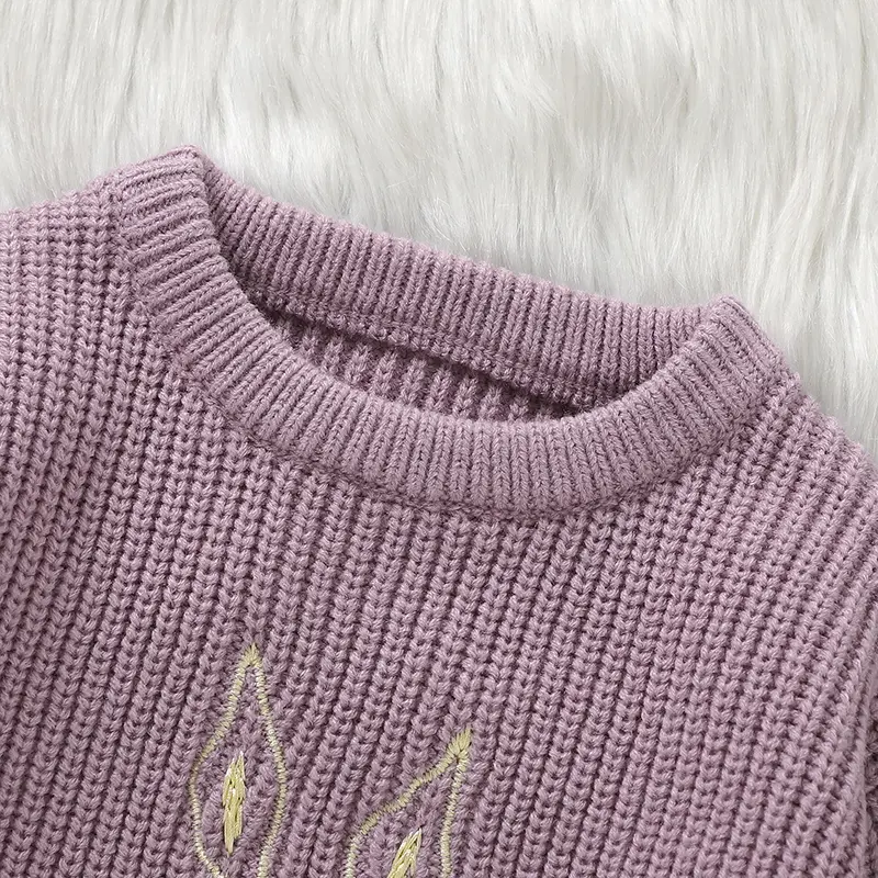 1-3Y Autumn Baby Sweaters Clothes Winter Newborn Boys Girls Round Neck Long Sleeve Knit Loose Pullovers Infantil Toddler Jumpers