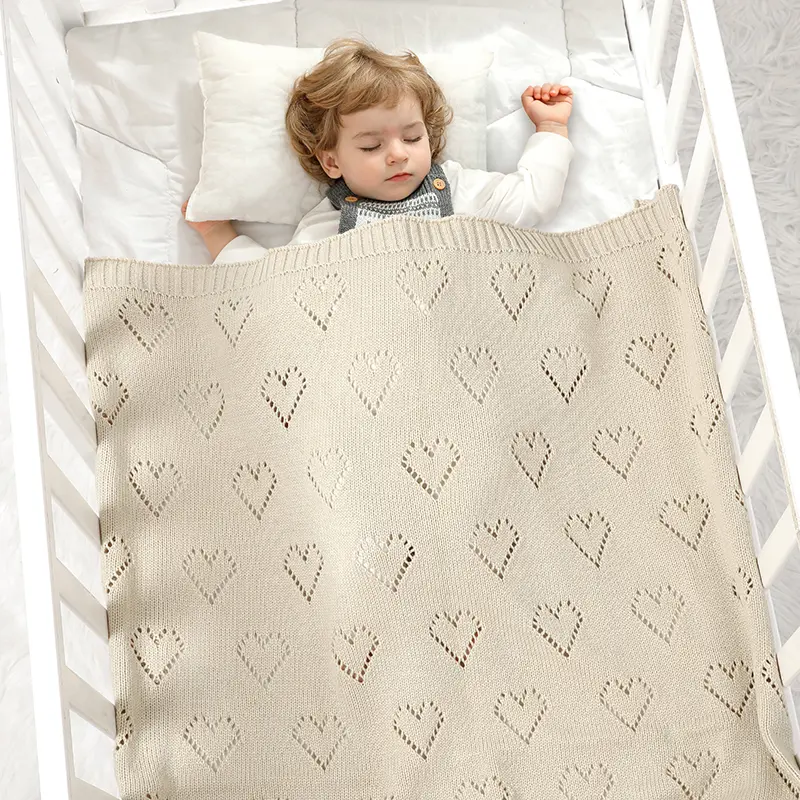 Super Soft Baby Blankets Newborn Boys Girls Cotton Knit Stroller Sleep Quilts Covers 100*80cm Comfort Toddler Kids Throwing Mats