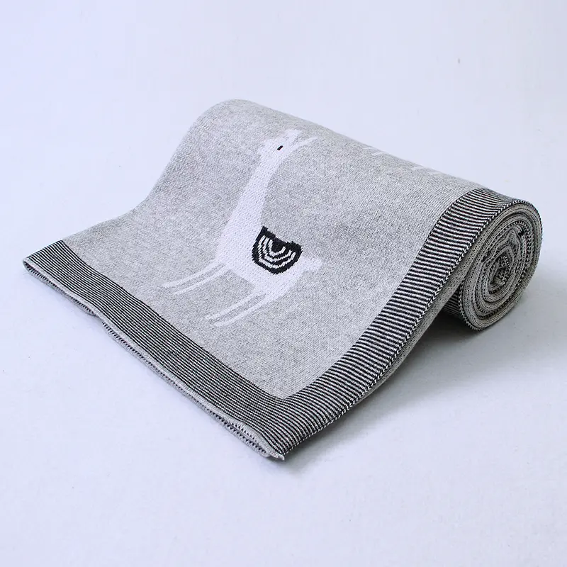 Baby Stroller Blankets Cotton Knitted Newborn Infant Boys Girls Monthly Swaddle Wrap Quilts 100*80cm Toddler Child Throwing Mats