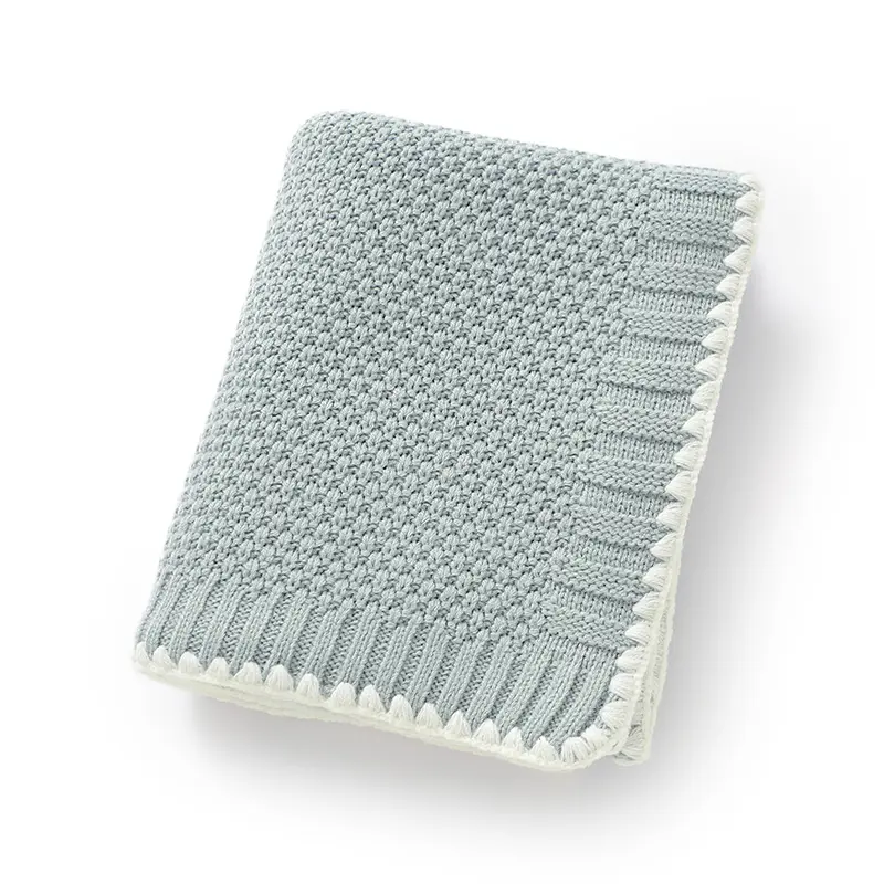 Baby Blankets Knit Ultra-Soft Newborn Boy Girl Bedding Quilt 90*70cm Dual-Use Infant Unisex Receiving Mat Toddler Throwing Cover