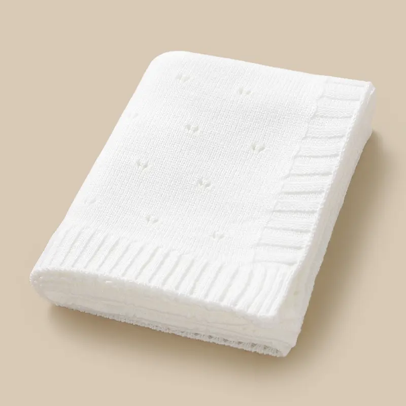 Baby Swaddle Blankets 90*70cm Knitted Newborn Infant Boy Girl Stroller Bedding Sleeping Covers Ultra Soft Toddler Receiving Mats