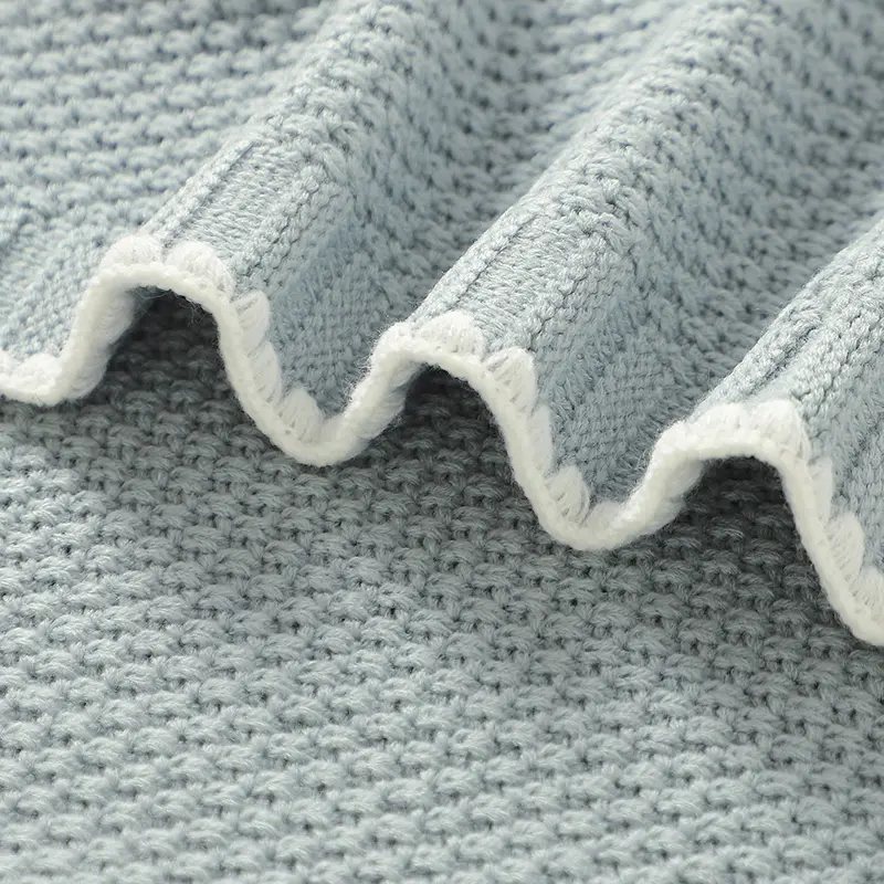 Baby Blankets Knit Ultra-Soft Newborn Boy Girl Bedding Quilt 90*70cm Dual-Use Infant Unisex Receiving Mat Toddler Throwing Cover