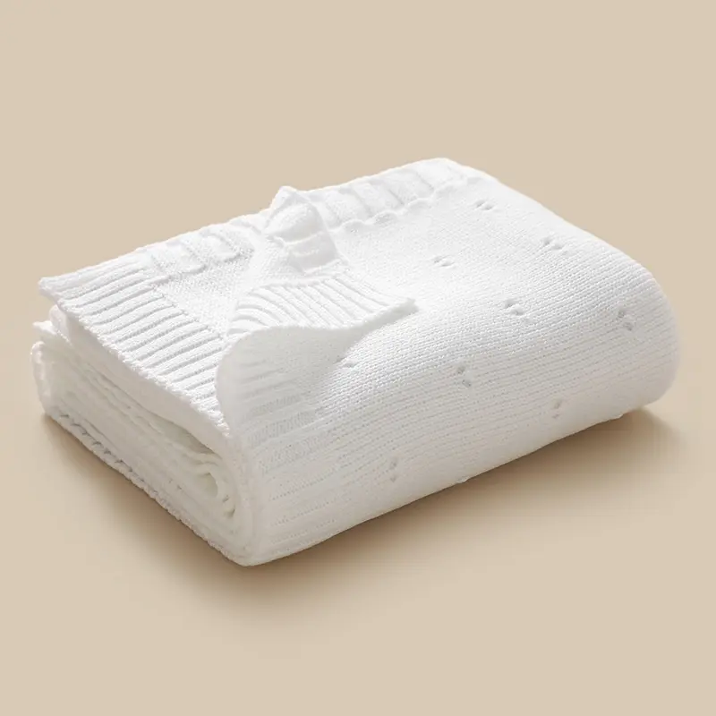 Baby Swaddle Blankets 90*70cm Knitted Newborn Infant Boy Girl Stroller Bedding Sleeping Covers Ultra Soft Toddler Receiving Mats