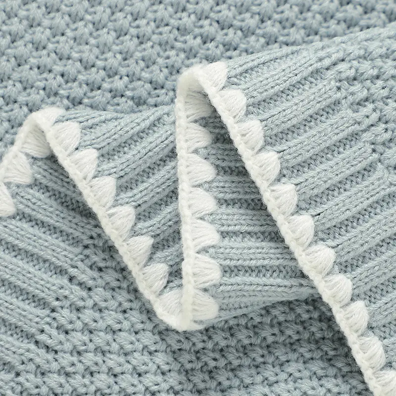 Baby Blankets Knit Ultra-Soft Newborn Boy Girl Bedding Quilt 90*70cm Dual-Use Infant Unisex Receiving Mat Toddler Throwing Cover