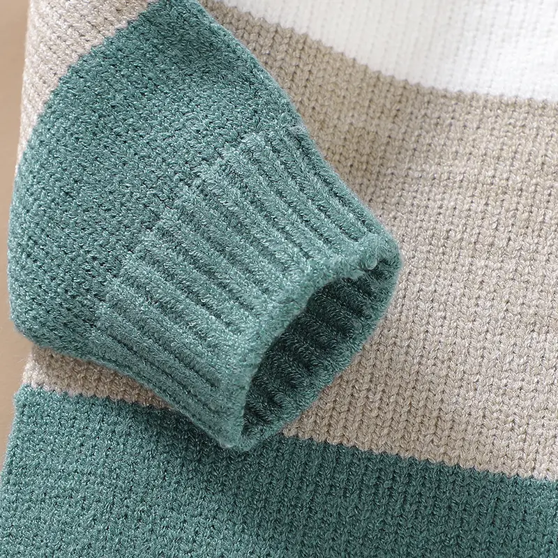 Autumn Baby Sweaters Winter Casual Round Neck Long Sleeve Knit Newborn Infant Boys Pullovers Tops 1-3Y Toddler Knitwear Clothing