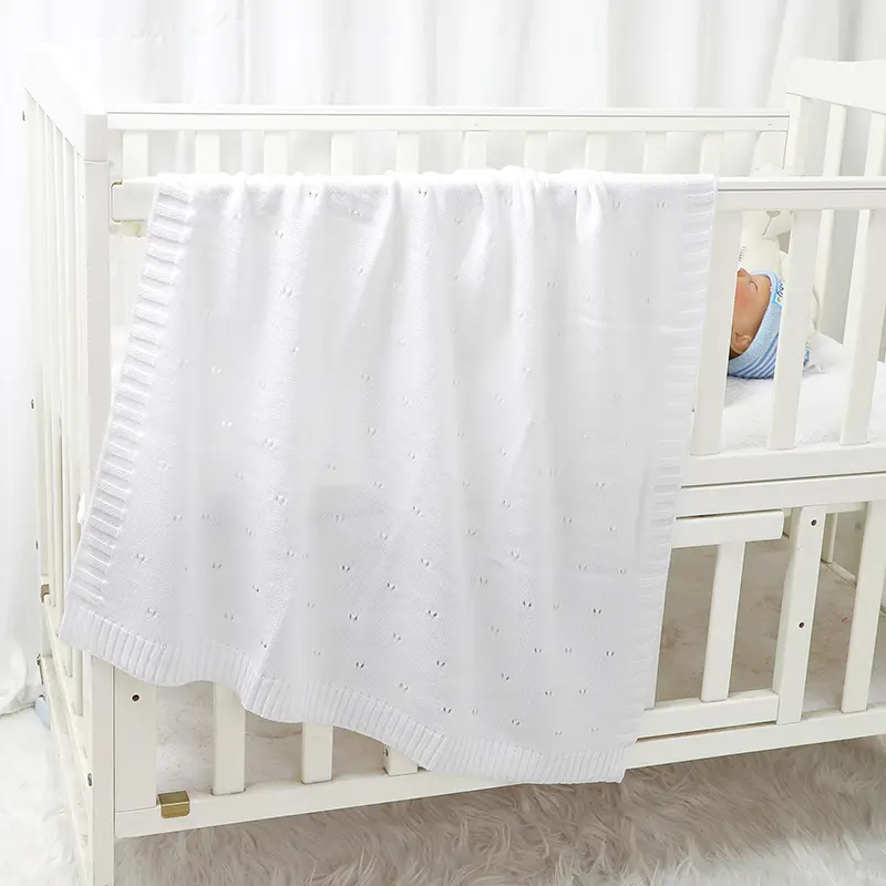 Baby Swaddle Blankets 90*70cm Knitted Newborn Infant Boy Girl Stroller Bedding Sleeping Covers Ultra Soft Toddler Receiving Mats