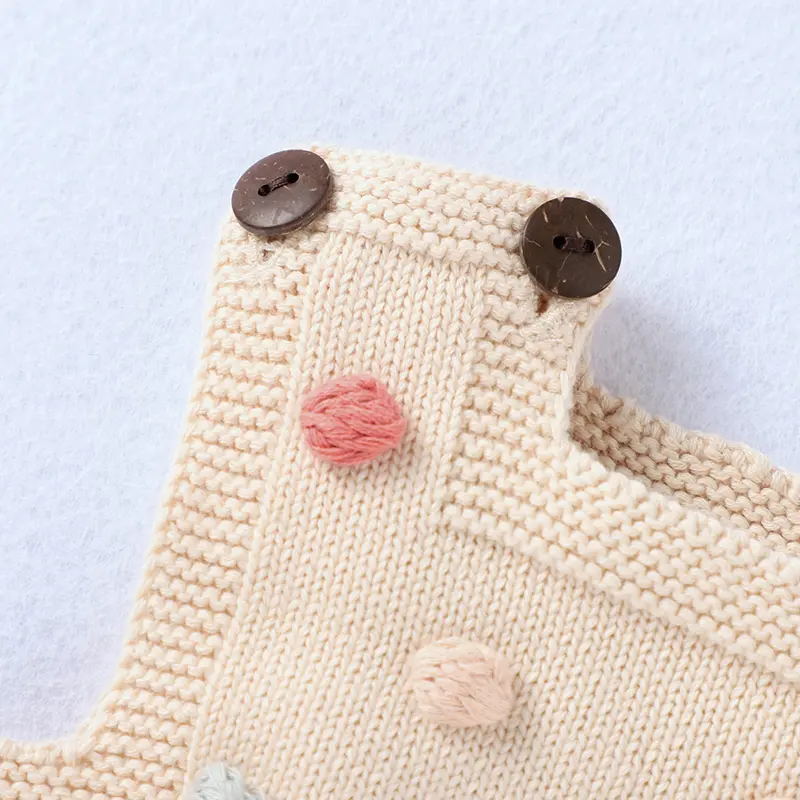 Baby Bodysuits Winter Clothes Fashion Dots Crochet Newborn Infant Girls Coveralls Jumpsuits 0-18m Toddler Kids Outfits One Piece