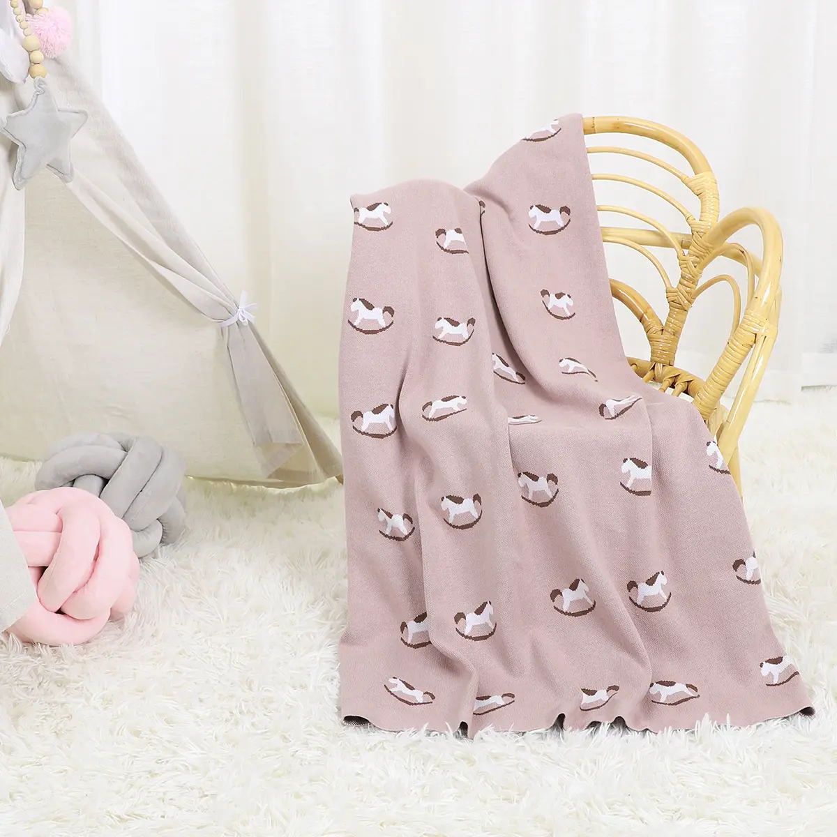 Baby Blankets Swaddle Wrap 100%Cotton Knitted Newborn Boy Girl Stroller Bassinet Sleeping Covers Stuff 100*80cm Bedding Cellular