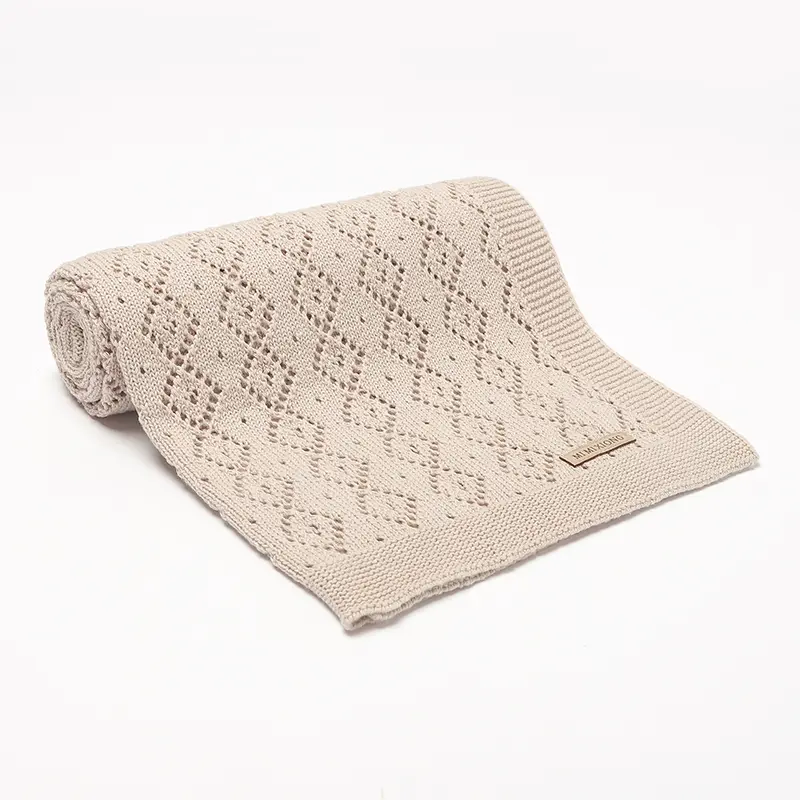 Baby Blanket Baby Swaddle Wrap Soft Comfortable Cotton Knitted Newborn Boys Girls Stroller Bedding Crib Cuddle Quilt 90*70cm Mat