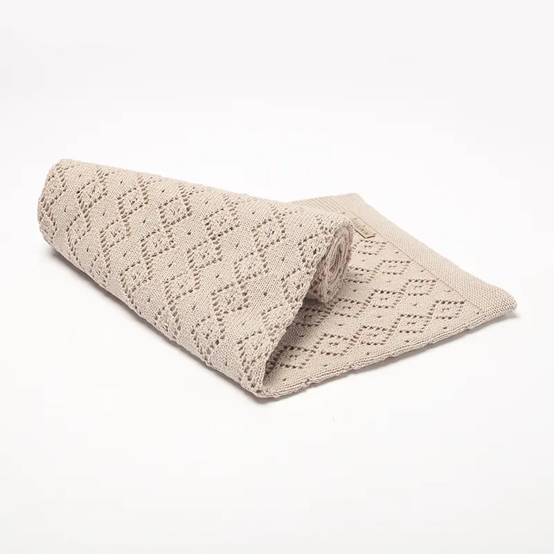 Baby Blanket Baby Swaddle Wrap Soft Comfortable Cotton Knitted Newborn Boys Girls Stroller Bedding Crib Cuddle Quilt 90*70cm Mat