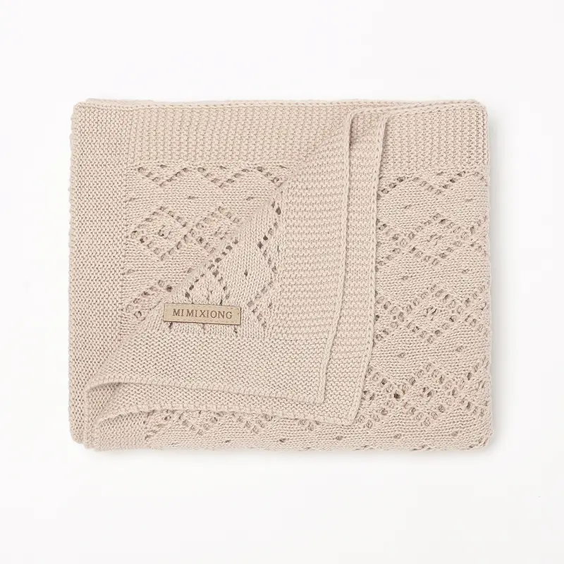 Baby Blanket Baby Swaddle Wrap Soft Comfortable Cotton Knitted Newborn Boys Girls Stroller Bedding Crib Cuddle Quilt 90*70cm Mat
