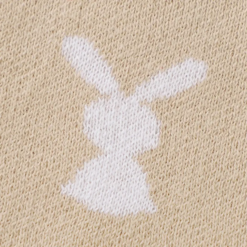 Baby Knitted Bodysuits Sleeveless Newborn Boys Girls Strap Onesie Tops 0-18m Cute Rabbit Infant Unisex Jumpsuits Spring Clothes