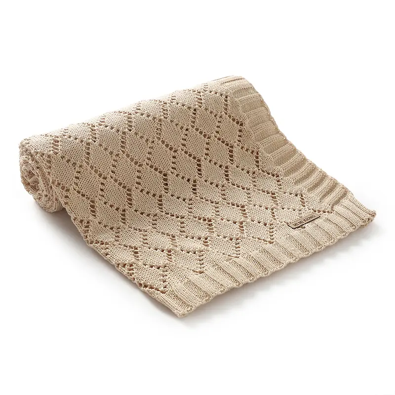 Baby Blanket Super Soft knitted Newborn Stroller Bed Sleeping Cover Toddler Infant Bedding Muslin Swaddle Wrapper 100*80CM Plaid