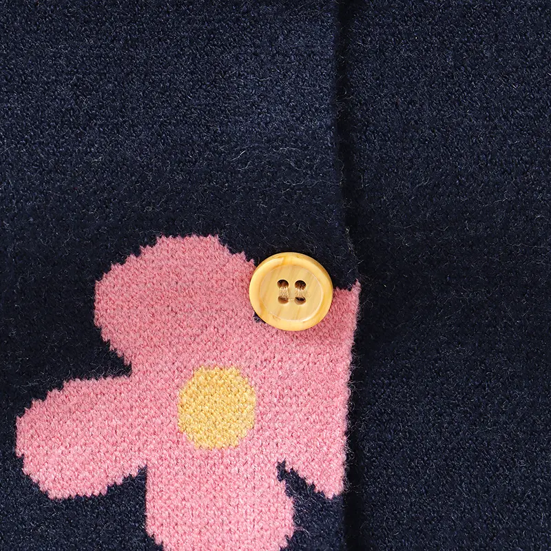 Fashion Baby Girls Knitted Rompers Long Sleeve Newborn Infant Floral Jumpsuits Spring Autumn Toddler Overalls Clothes One Pieces