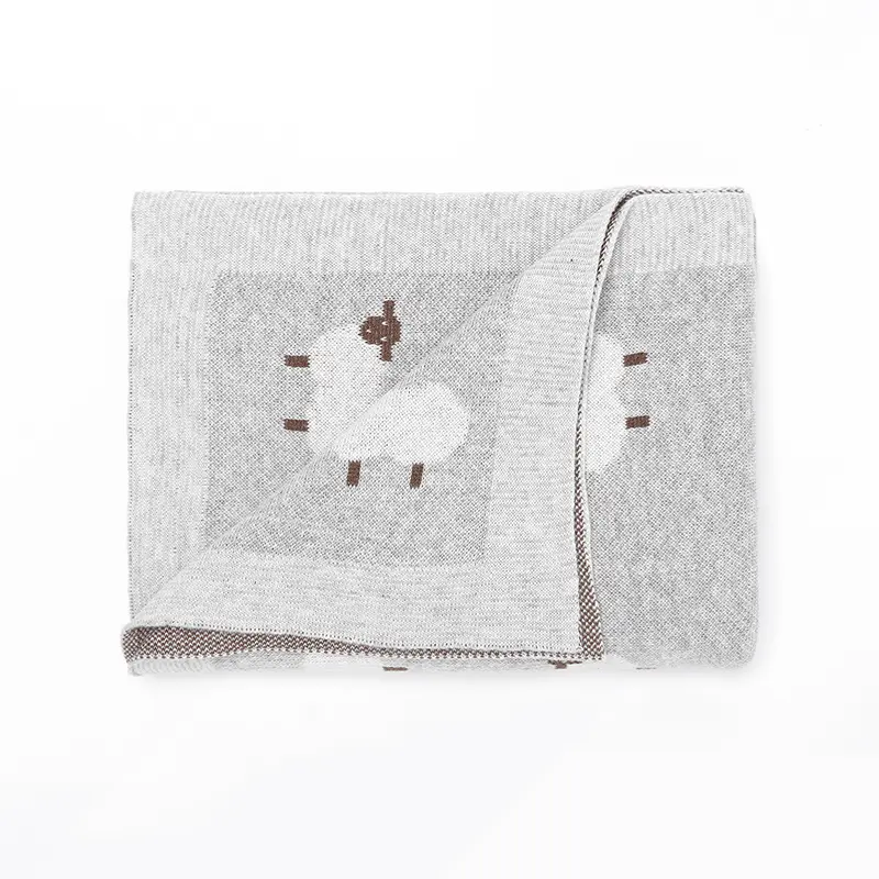 Newborn Baby Blankets Ultra-Soft Cotton Knitted Infant Boys Girls Breathable Stroller Bassinet Swaddle Wrap Quilts 90*70cm Cover