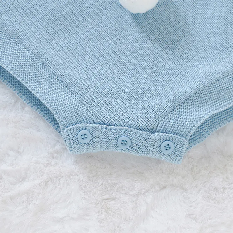 Baby Bodysuits Spring Easter Clothes Cute Rabbit Knit Newborn Infant Girls Sleeveless Onesie Outfits 0-18m Toddler Boys Coverall