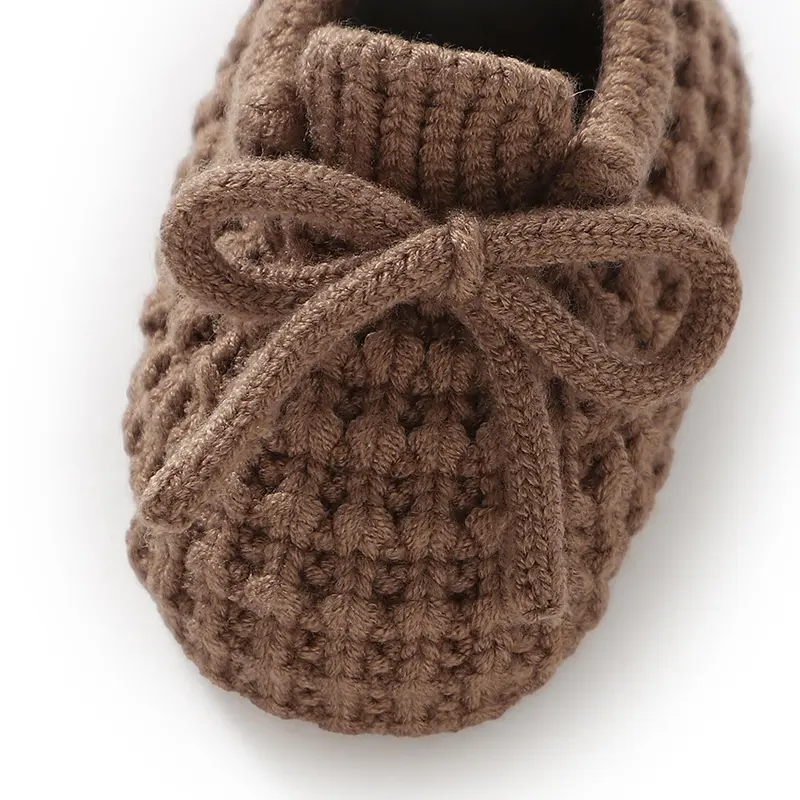 New Solid Baby Booties Knitted Infant Boys Girls Non-Slip Warm Crib First Walkers Soft Soled Toddler Prewalker Shoes Breathable