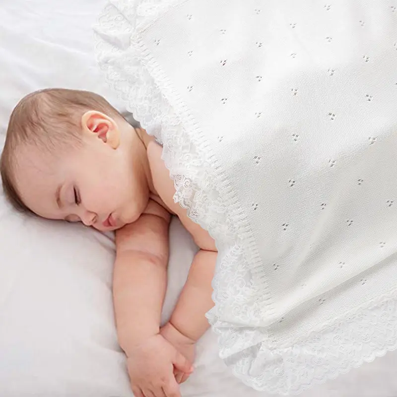 Baby Blankets Cotton Newborn Boys Girls Swaddle Wrap Quilts For Stroller Bedding 102*82cm Children Cellular Ultra-Soft Knitted