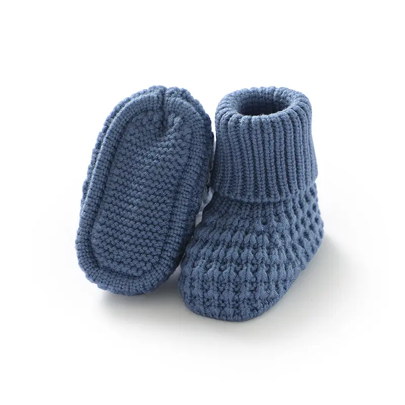 Soft Warm Knitted Newborn Booties Baby Boys Girls Socks Shoes Infant Unisex First Walkers 0-1Y Toddler Outdoor Indoor Crawl Crib