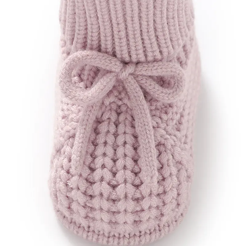 Baby First Walkers Autumn Winter Non-Slip Knitted Newborn Boys Girls Booties 0-12m Infant Toddler Cozy Warm Sock Shoes Prewalker