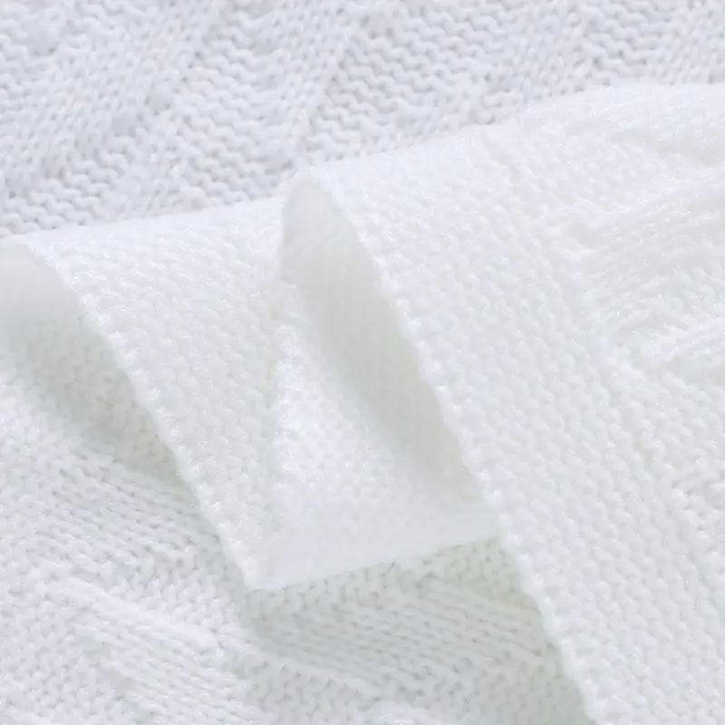 Super Soft Baby Knitted Blankets 90*70cm Newborn Infant Boys Girls Stroller Crib Nap Bedding Cradle Quilts  Dual-Use Toddler Mat