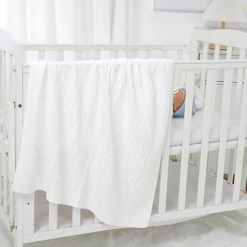 Super Soft Baby Knitted Blankets 90*70cm Newborn Infant Boys Girls Stroller Crib Nap Bedding Cradle Quilts  Dual-Use Toddler Mat