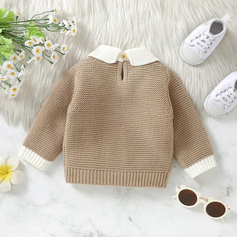 Baby Boy Girl Knit Sweaters Clothes Autumn Winter Fashion Turtle Neck Long Sleeve Newborn Infant Pullovers Tops Toddler Knitwear