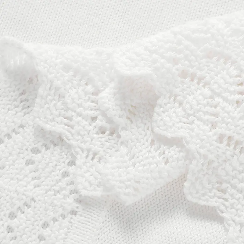 Baby Blankets for Newborn Boys Girls Cotton Stroller Crib Swaddle Wrap Quilts 90*70cm Knitted Infant Netural Receiving Mat Cover