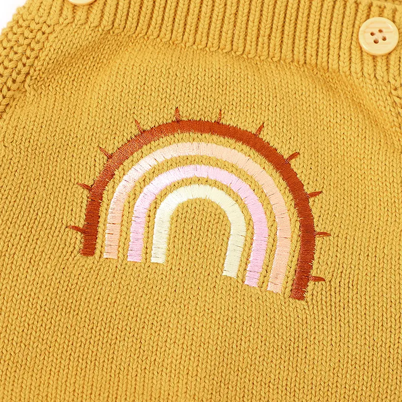 0-18m Baby Bodysuits Cotton Sleeveless Newborn Infantil Boys Girls Rainbow Embroidery Onesie Jumpsuits Toddler Outfits Playsuits