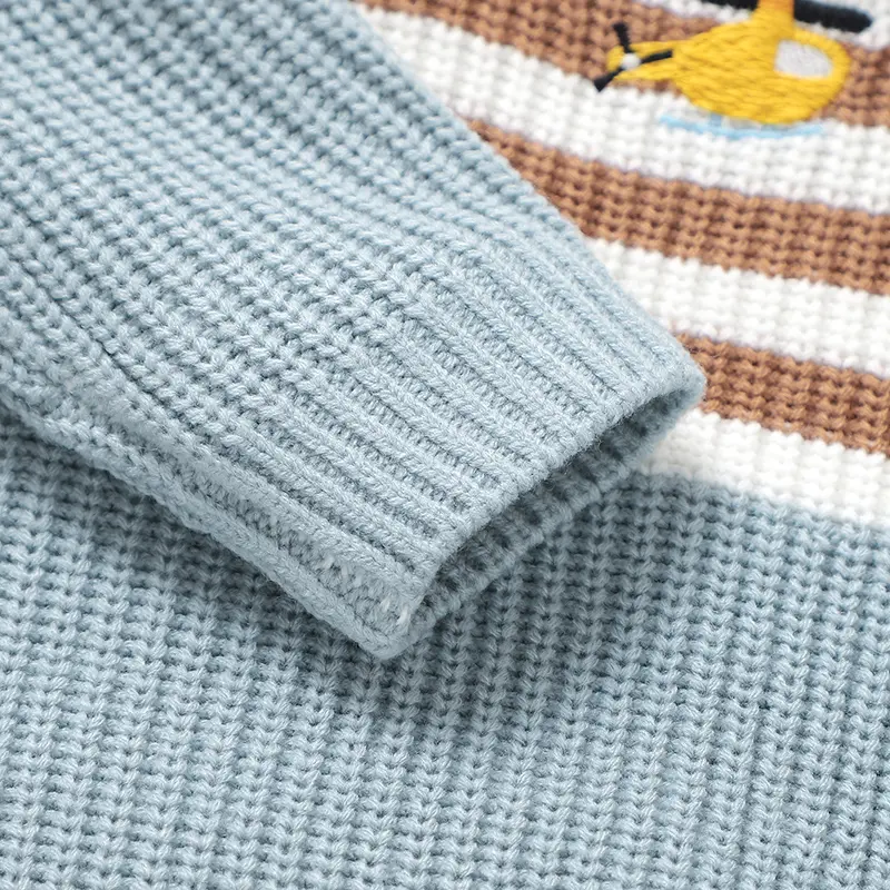 Baby Girls Knitted Sweaters Autumn Casual Round Neck Long Sleeve Newborn Infant Boys Pullovers Jumpers 1-3Y Toddler Knitwear Top