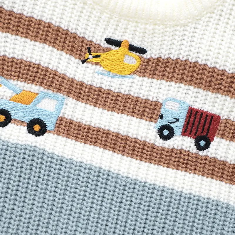 Baby Girls Knitted Sweaters Autumn Casual Round Neck Long Sleeve Newborn Infant Boys Pullovers Jumpers 1-3Y Toddler Knitwear Top