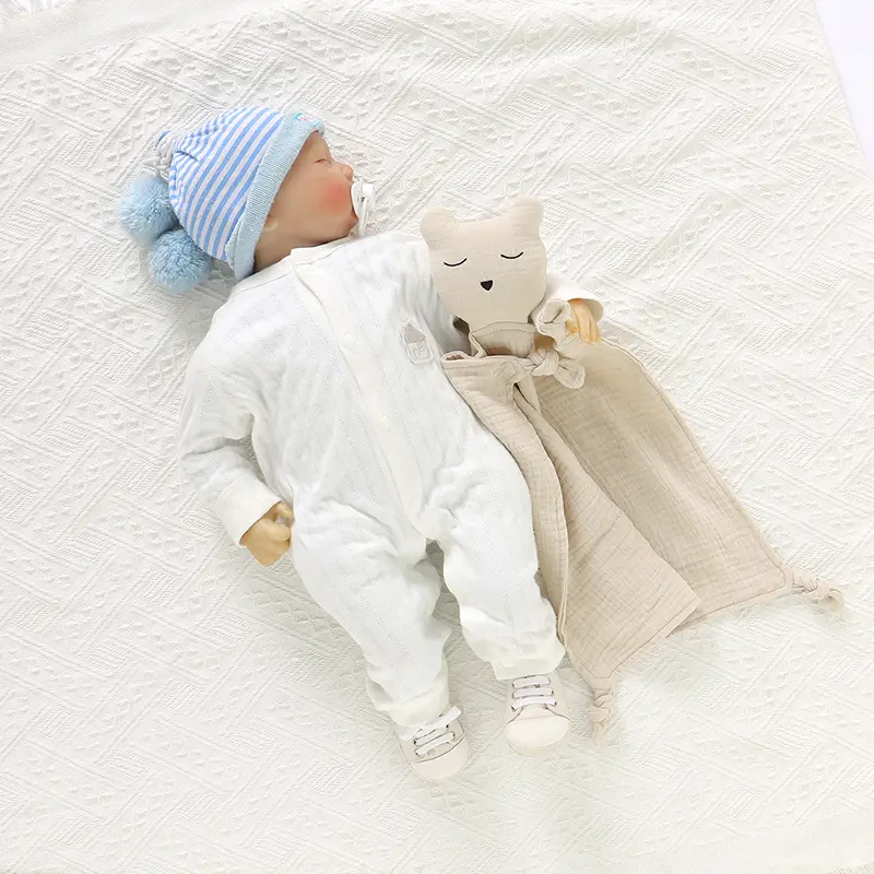 Newborn Baby Security Blanket Adorable Doll Infant Bebes Boys Girls Handkerchief Sleeping Cuddling Toys Soft Cotton Shower Gifts