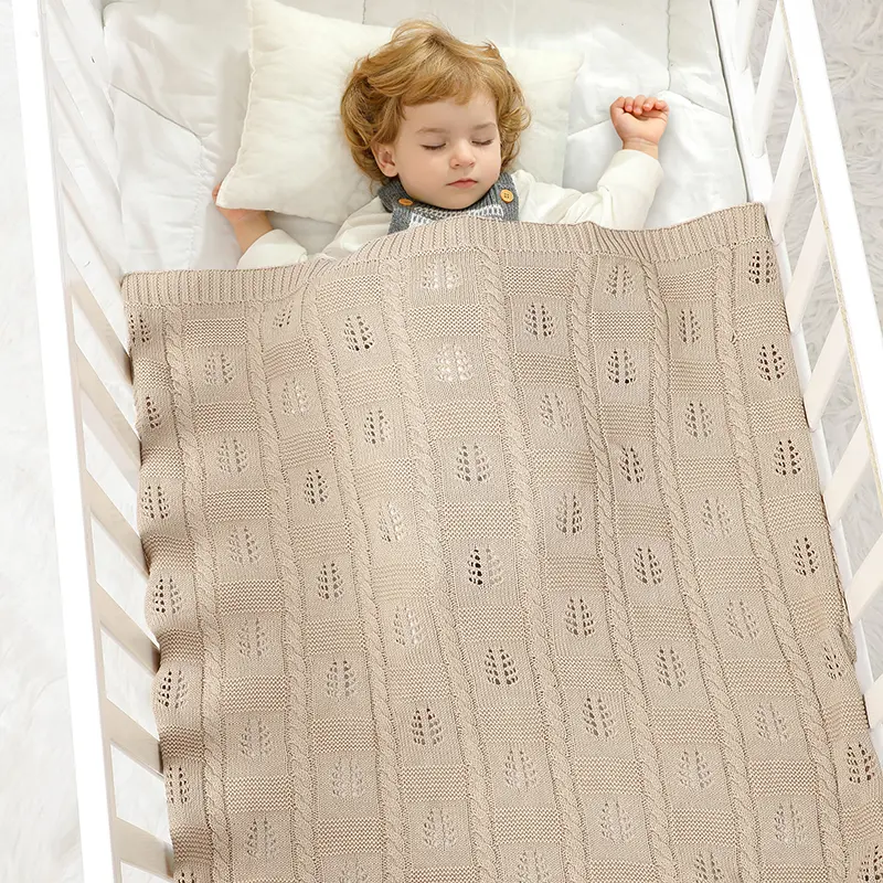 Baby Swaddle Wrap Blankets Knit Newborn Boys Girls Month Stroller Bedding Sleep Covers Stuff Solid 90*70cm Infant Receiving Mats