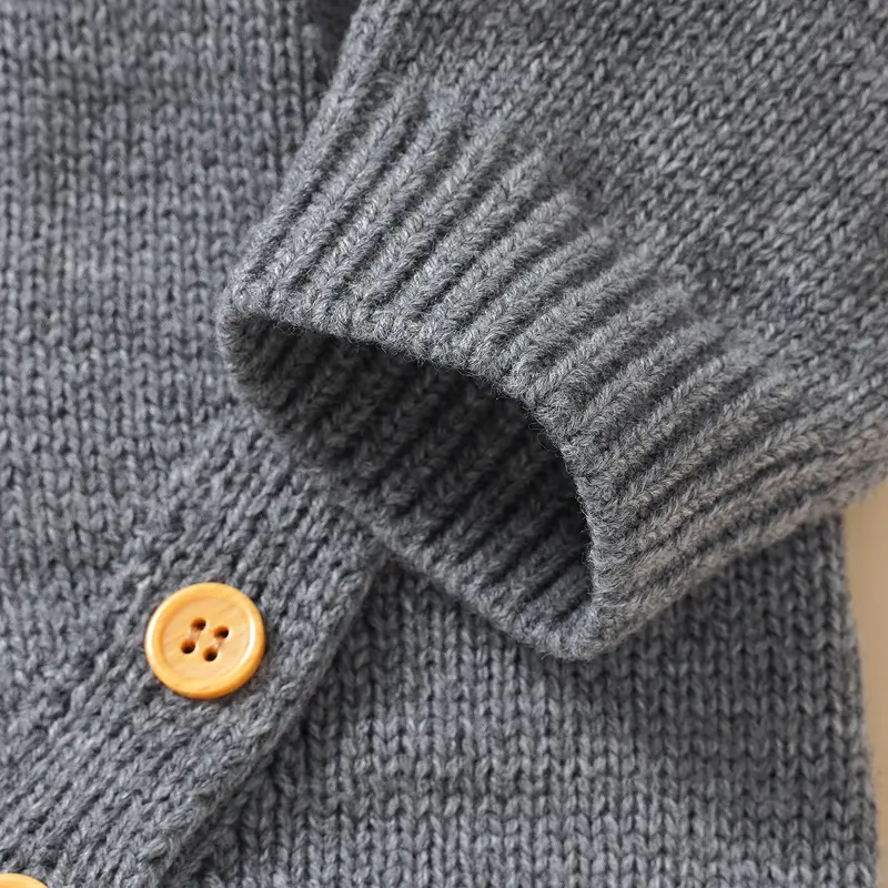 Baby Rompers Clothes Spring Autumn Solid Full Sleeve Knitted Newborn Infant Boys Girls Jumpsuits Hats Outfits Sets 0-18m Costume