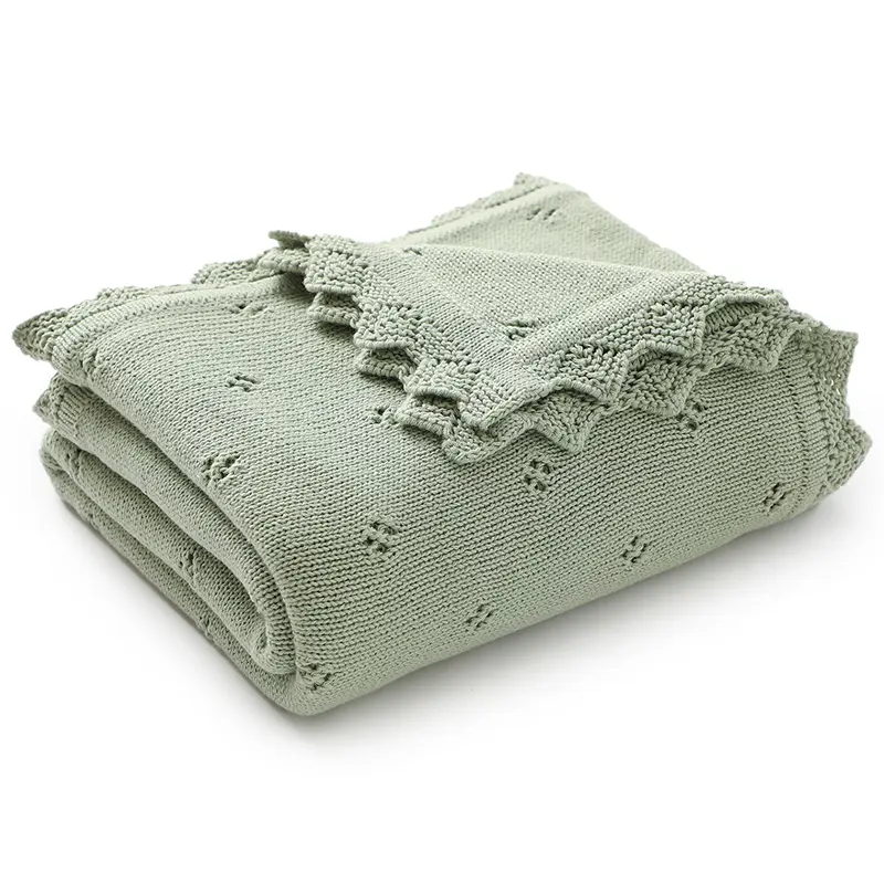 Baby Knitted Blankets Cotton 90*70cm Newborn Boy Girl Swaddle Wrap Best Comfort All Seasons Infant Unisex Stroller Bedding Cover